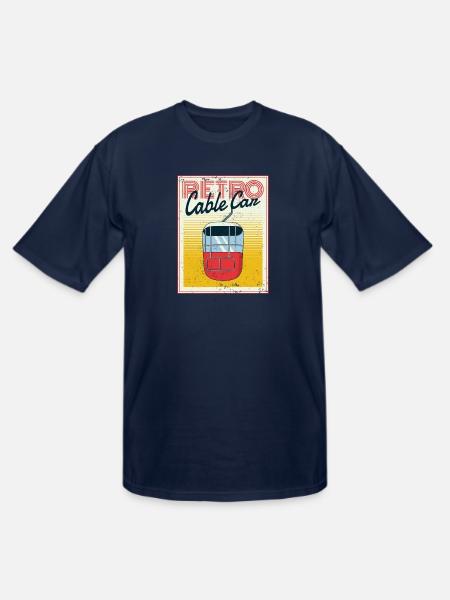 Retro Cable Can - Men's Tall T-Shirt - navy