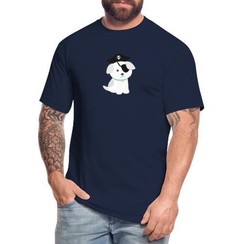 Dog with a pirate eye patch doing Vision Therapy! - Men's Tall T-Shirt