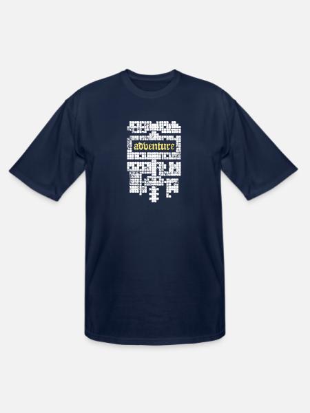 Adventure Dungeon Map Grid - Men's Tall T-Shirt - navy
