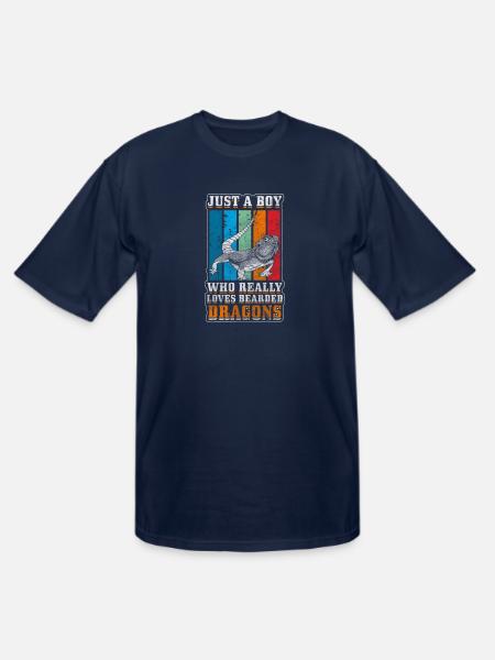 Bearded Dragon Salamander - Men's Tall T-Shirt - navy