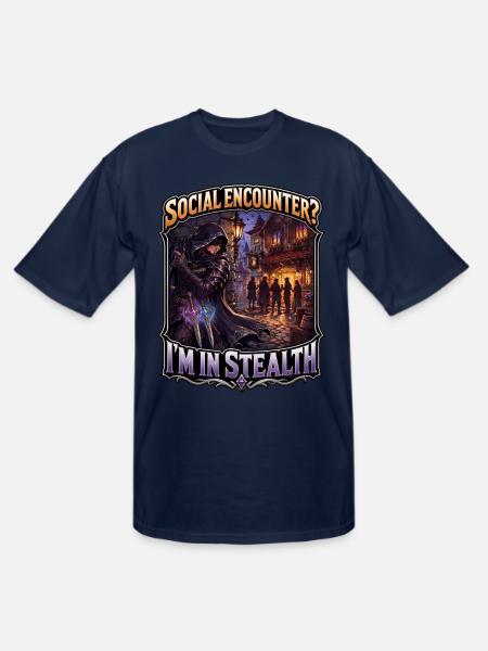 SOCIAL ENCOUNTER? I’M IN STEALTH - Men's Tall T-Shirt - navy