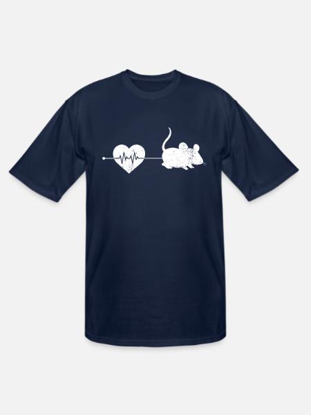 mouse heartbeat - Men's Tall T-Shirt - navy