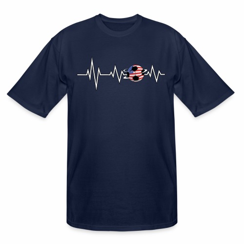 EKG Soccer USA Ensign Cardiologist Goalkeeper. - Men's Tall T-Shirt