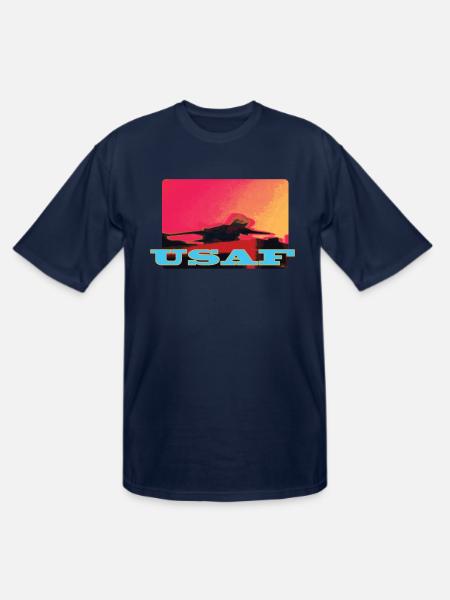 USAF F-14 Tomcat Airplane - Men's Tall T-Shirt - navy