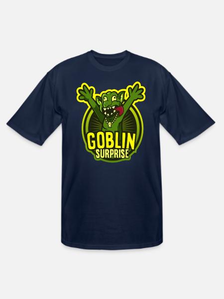 SURPRISED GOBLIN - Men's Tall T-Shirt - navy