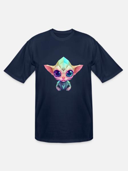 Polygon Alien - Men's Tall T-Shirt - navy