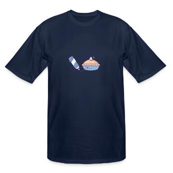 Whipped cream made a poo - Men's Tall T-Shirt - navy - Front - Brady (186cm)