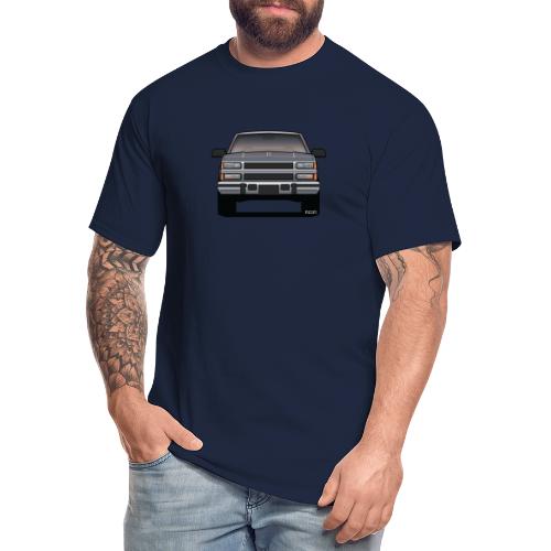 Design Icon: American Bowtie Silver Urban Truck - Men's Tall T-Shirt