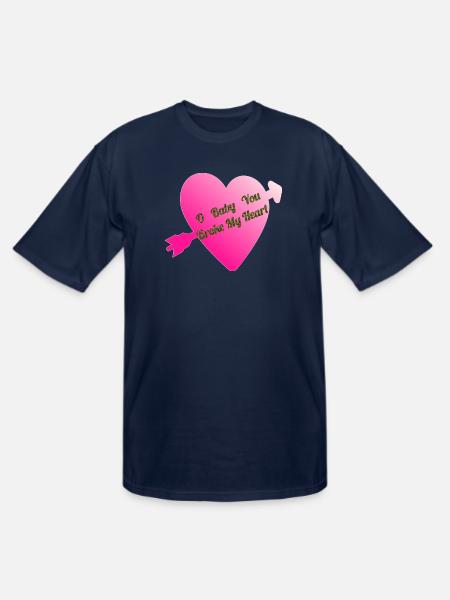 Broken Heart - Men's Tall T-Shirt - navy