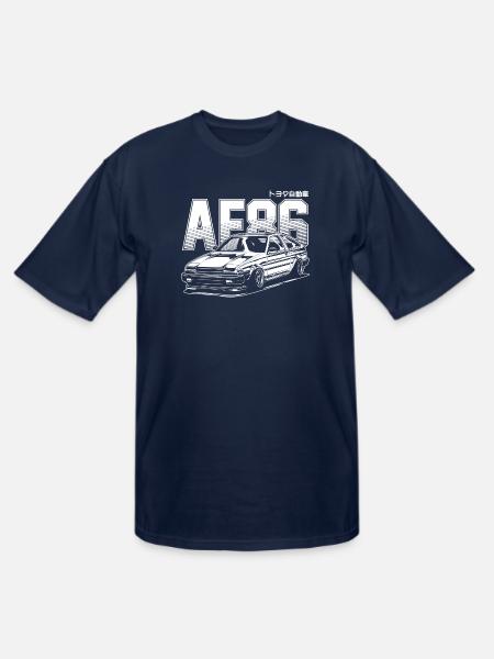Ae86 Truenoabcdabcdabcdwhite Print - Men's Tall T-Shirt - navy