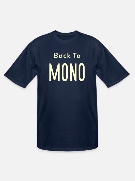 Back To Mono Text blue - Men's Tall T-Shirt - navy