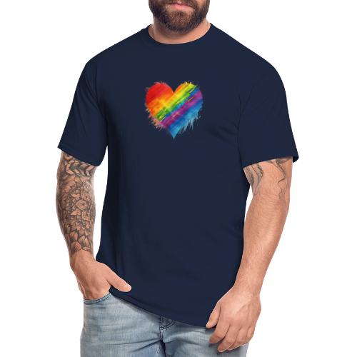 Watercolor Rainbow Pride Heart - LGBTQ LGBT Pride - Men's Tall T-Shirt