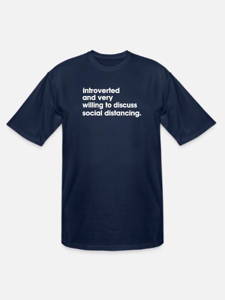Social Distancing - Men's Tall T-Shirt - navy