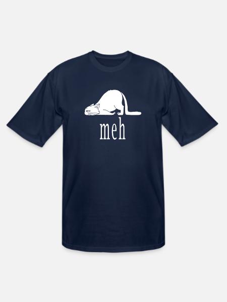 Meh Cat - Men's Tall T-Shirt - navy
