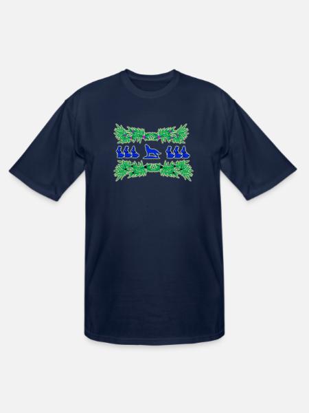 Bunny wolf ornament - Men's Tall T-Shirt - navy