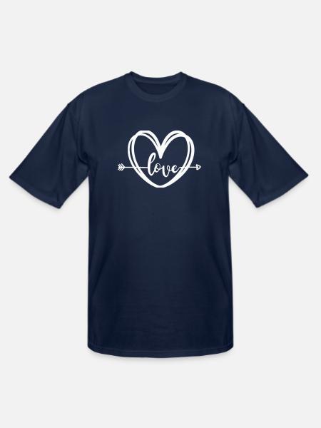 Love from the heart - Men's Tall T-Shirt - navy
