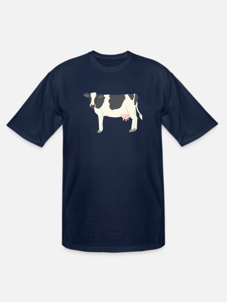 Black And White Cow - Men's Tall T-Shirt - navy