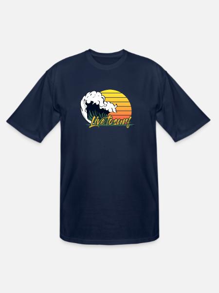 Live To Surf - Men's Tall T-Shirt - navy