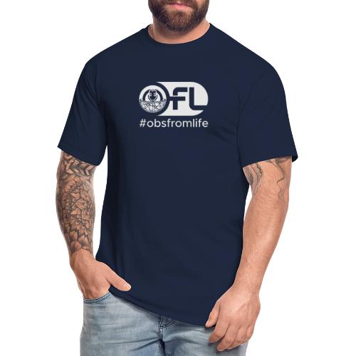 Observations from Life Logo with Hashtag - Men's Tall T-Shirt