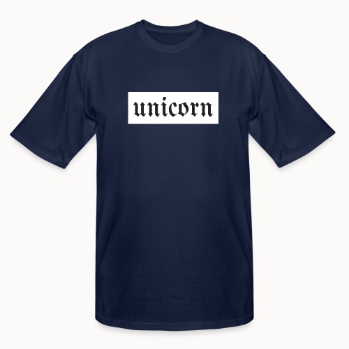 Gothic Unicorn Text White Background - Men's Tall T-Shirt