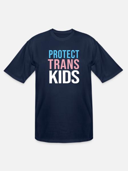 protect trans youth - Men's Tall T-Shirt - navy