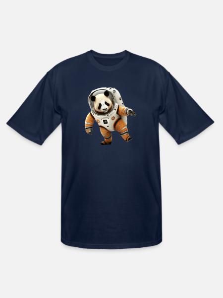 Panda Astronauts Suit - Men's Tall T-Shirt - navy