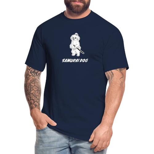 Samurai Maltese Katana Warrior Dog Tee - Men's Tall T-Shirt