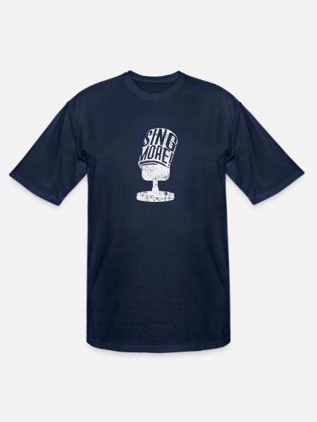 Singer Singing Microphone - Men's Tall T-Shirt - navy
