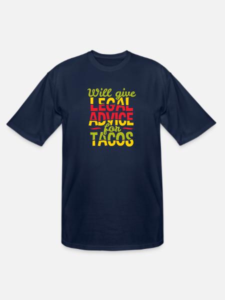 Lawyer Legal Advice Taco - Men's Tall T-Shirt - navy