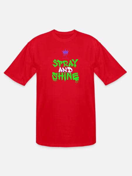Spray and Shine Graffiti - Men's Tall T-Shirt - red