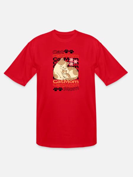 MomCat - Men's Tall T-Shirt - red