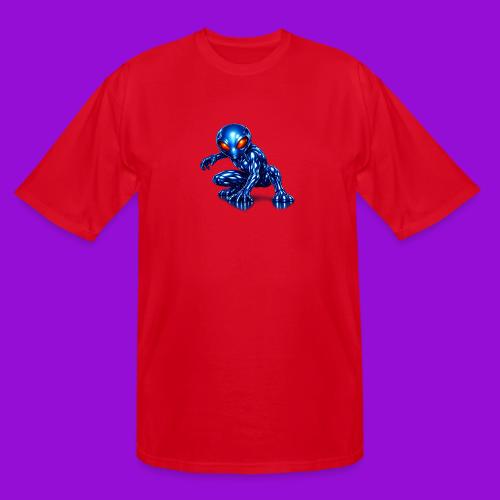 Blue Alien Crouch - Men's Tall T-Shirt