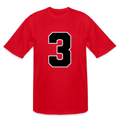 Varsity Number 3 Athletic Font - Men's Tall T-Shirt