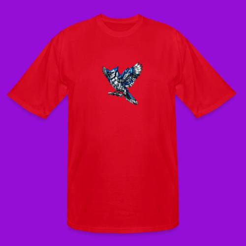 Silver Blue Jay Open Wing Perch - Men's Tall T-Shirt