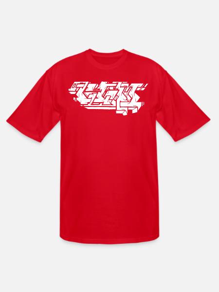 Graffiti Piece - White - Men's Tall T-Shirt - red