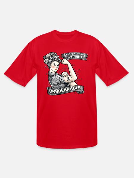 Glioblastoma Warrior: Unbreakable - Men's Tall T-Shirt - red