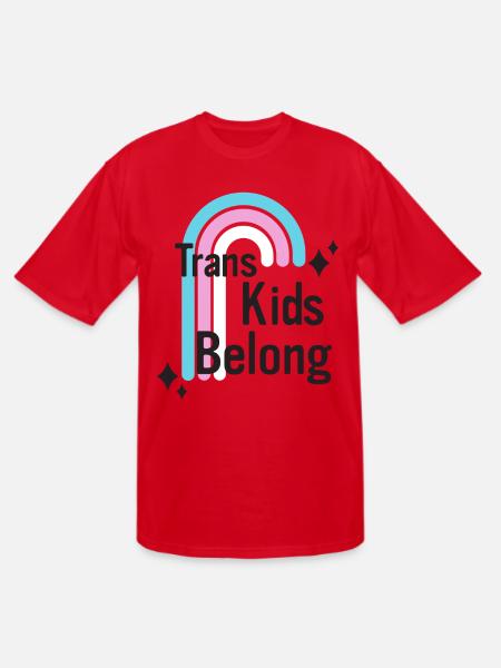 Trans Kids Belong - Men's Tall T-Shirt - red