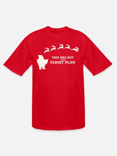 Santa’s Christmas Flight Plan - Men's Tall T-Shirt - red
