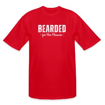 Adult Humor Bearded for Her Pleasure Naughty - Men's Tall T-Shirt - red - Front