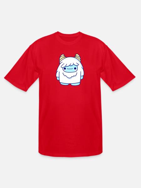 Cute Cryptid Yeti - Men's Tall T-Shirt - red