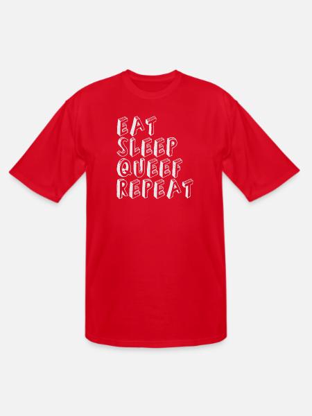 Eat Sleep Queef Repeat - Men's Tall T-Shirt - red