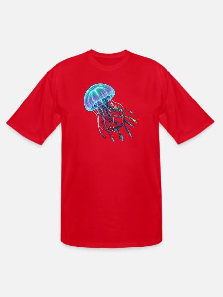 Neon Brainwire Circuit - Men's Tall T-Shirt - red