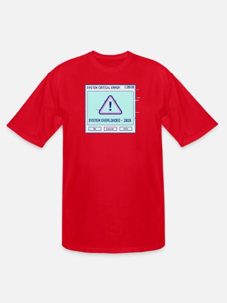 Glitchy System Overload 2026 - Men's Tall T-Shirt - red