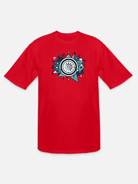 Circuit Starburst Emblem - Men's Tall T-Shirt - red