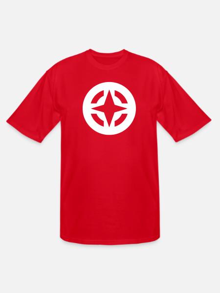 Compass Star Circular Emblem - Men's Tall T-Shirt - red