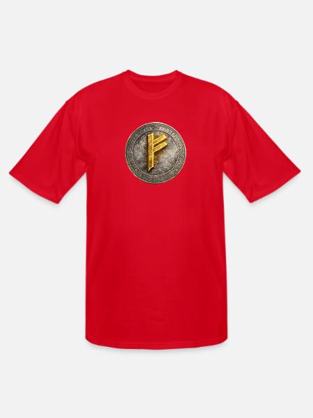 Rune Coin of Dawn - Men's Tall T-Shirt - red