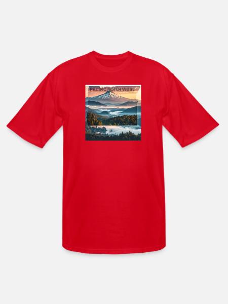 Pacific northwest - Men's Tall T-Shirt - red