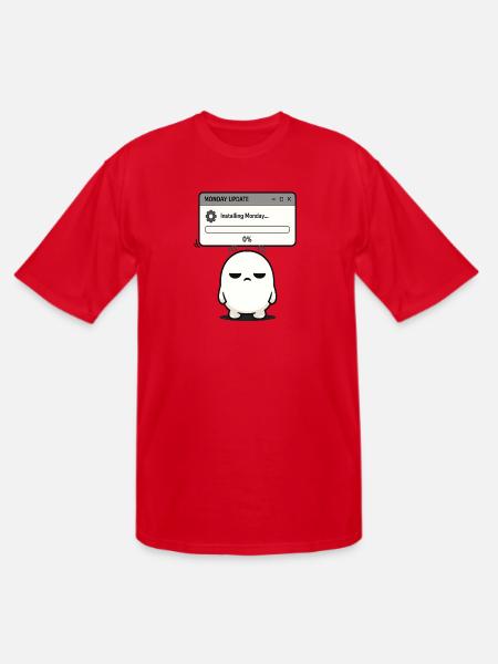 Monday Update Ghost: Low Progress - Men's Tall T-Shirt - red