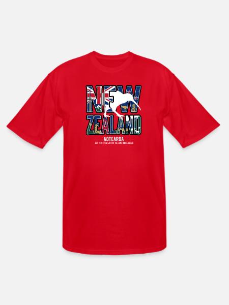 New_Zealand - Men's Tall T-Shirt - red