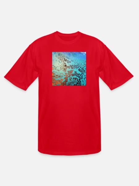 Aqua Cell Burst - Men's Tall T-Shirt - red